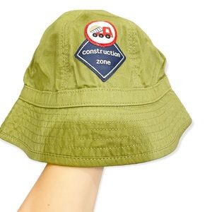 Gymboree Summer Bucket Hat Green Construction Theme Baby Boys 6-12 months NWT